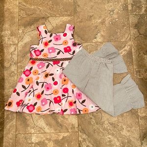 Chez Ami girls size 14 floral matching set